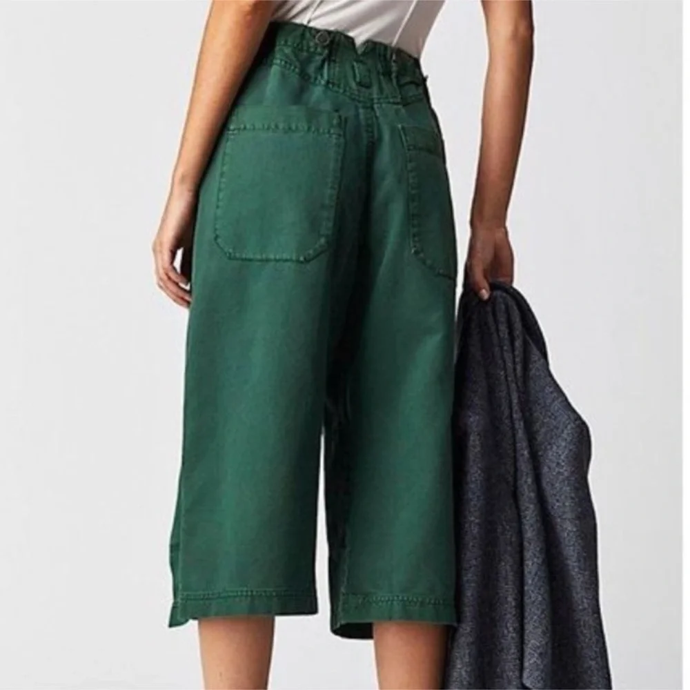 Free People Keep Calling Wide Leg Crop Pant Size 4 Women